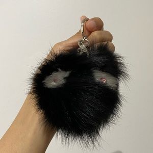 Cute Faux Fur Pompom Keychain Keyring Key Holder Bag Purse Accessory